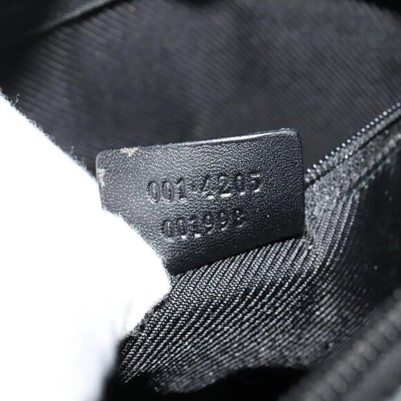 GUCCI GG Canvas Shoulder Bag Black Silver 001 4205 Auth 129471 - Picture 11 of 15